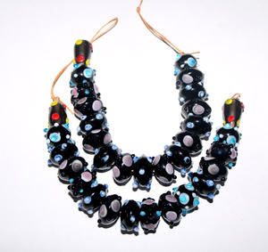 Strands de cuentas de vidrio Premium Mix of Black Blue White Purple Seed Beads para la fabricación de joyas Decoración Lámpara Cuentas DE TRABAJO - Product Image 6