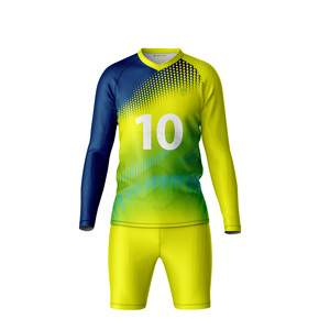 Kit de gardien de but personnalisé par sublimation complète | Ensemble maillot et short de football rembourrés à manches longues avec approvisionnement d'usine OEM - Product Image 1