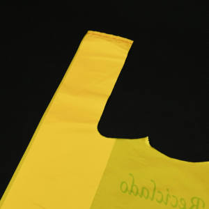 Bolsas de camisetas reciclables ecológicas impresas personalizadas, bolsa de compras de plástico orgánico biocompostable en rollo - Product Image 4