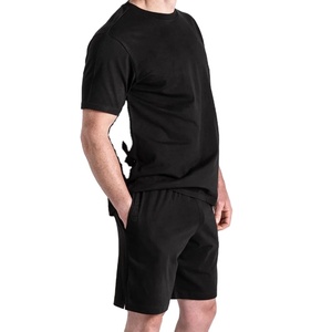 Custom Logo <b>Design</b> Two-Piece <b>Men's</b> Summer Casual <b>Shorts</b> <b>Set</b> 100% Cotton Terry <b>Shorts</b> <b>And</b> <b>T</b>-<b>Shirts</b> <b>Set</b> - Product Image 4
