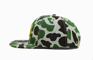 Écusson BLRFL OEM/OEM logo personnalisé broderie 3D contour Snapback chapeau à la mode personnalisé conception de camouflage casquette de sport décontracté toile maille - Product Image 3