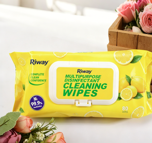 Usine OEM ODM, logo gratuit, <span class=keywords><strong>lingettes</strong></span> nettoyantes multifonctionnelles pour cuisine de haute qualité, parfum citron, 80 pièces, <span class=keywords><strong>lingettes</strong></span> humides jetables pour cuisine - Product Image 1