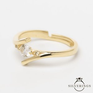 Anillo Solitario de Plata de Ley 925 con Circonita, Estilo Hip-Hop, Bañado en Rodio, Material de Platino, Corte para Compromiso - Product Image 4