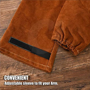 Mangas de soldadura de desgaste protector Mangas de soldadura personalizadas Mangas de soldadura de cuero de alta calidad - Product Image 5