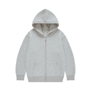 Sudadera con Capucha de Color Sólido de Alta Calidad Personalizada, Sudadera con Capucha Deportiva con Cremallera Completa, Sudadera con Capucha con Estampado Puff y Bordado para Hombre - Product Image 4