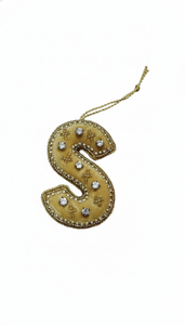 ของตกแต่งต้นคริสต์มาสแบบแขวน ทำมือ ปักลายหัวใจกำมะหยี่ พรีเมียม ด้วยดิ้นทอง  รับสั่งทำสีและโลโก้ได้ - Product Image 5