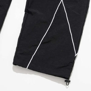 Pantalones Deportivos Unisex Personalizados de Nailon, Estilo Atlético con Ribete, Ajustables, Anchos y Holgados, Ropa Urbana para Hombre - Product Image 5