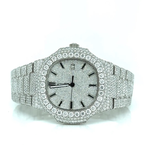 Offre Spéciale Montres de luxe Hip Hop Moissanite VVS de marque Iced Out avec diamants pour hommes - Product Image 1
