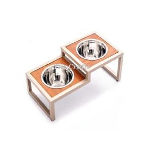 Stainless Steel <b>Dog</b> Feeding <b>Bowls</b> <b>With</b> Wooden <b>Stand</b> Deluxe Quality Pet Cats Water <b>Bowls</b> For Wholesale - Product Image 4