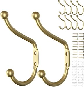 Unique Black <b>Wall</b> Mounted Aluminium Coat <b>Hooks</b> Hanger With Screw for Towel <b>Key</b> Robe Scarf Bag Cap Coffee Cups - Product Image 1