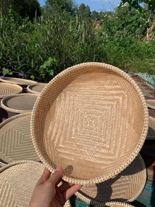 <b>Willow</b> Picnic <b>Basket</b> Round <b>Basket</b> With Handle Flower Bamboo <b>Basket</b> and Tray Export - Product Image 4