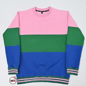 Logo personnalisé unisexe coton gaufré bâton imprimé t-shirts gaufré tricot tissu avec gaufrage t-shirts surdimensionnés - Product Image 1