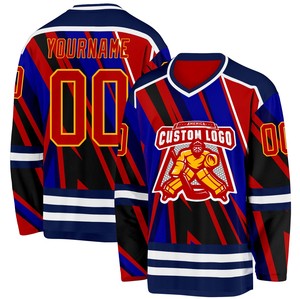 Premium Quality Ice Hockey Team Jersey Heat-Transfer Printed 100% Polyester Anti-Bacterial Quick Dry Unisex Adult - Product Image 6