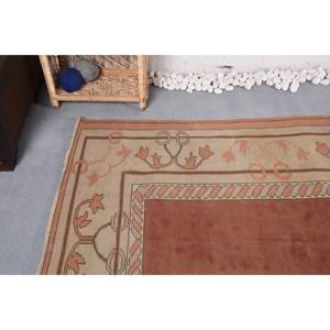 Clásico marrón Beige 5,1x6,4 pies Vintage alfombra turca Patchwork diseño lana Imitación Piel de conejo látex nuevo rectángulo pasillo cabecera - Product Image 5