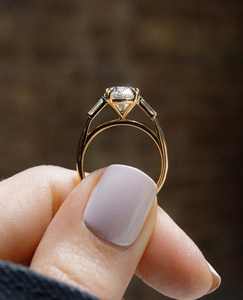 Custom 925 Silver Solid 10k 14k 18k Gold <b>Moissanite</b> <b>Rings</b> for Women Pear Cut Bezel Set Engagement Wedding <b>Rings</b> Trendy Style - Product Image 4