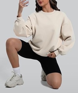 เสื้อสเวตเตอร์ผู้หญิงคอตตอนเนื้อนุ่มแบบสวมหัวทรงหลวมมีปกด้านข้าง - Product Image 5