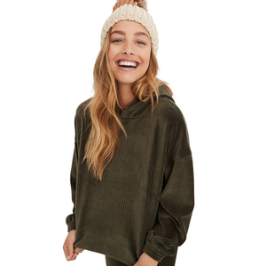 Conjunto de chándal deportivo de terciopelo sólido 2025 para mujer, Sudadera con capucha y pantalones para sudaderas con capucha de terciopelo de invierno - Product Image 2