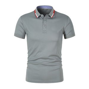 Polo en coton à manches courtes pour hommes Polo de golf grande taille avec logo brodé et étiquettes Chemise respirante pour vêtements de sport en plein air - Product Image 6