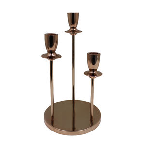 Bougeoir en fer et bois de décoration de table Bougeoir couleur argent pour décorations de maison et de fête - Product Image 4