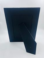 Cornice Fotografica Floreale Nera di Lusso Fatta a Mano in Legno e Tessuto, Collezione Primavera, Ricamata con Perline, Leggera e Resistente, Verticale