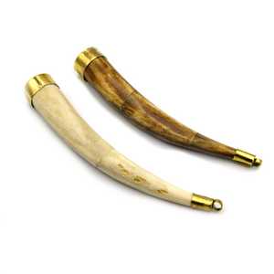 Liontin kalung buatan tangan liontin tulang <span class=keywords><strong>Tusk</strong></span> liontin tulang kerbau asli tulang kerbau putih dan coklat - Product Image 2