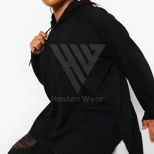 Sweat-shirt pour femme de haute qualité, couleur unie, manches longues, en molleton de coton respirant, vêtements d'extérieur, sweat-shirt avec poches kangourou sur le devant - Product Image 5