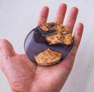 Posavasos de resina de madera Marco de bebidas de comedor de lujo más vendidos-Premium PC hogar cocina Decoración elegante posavasos de epoxi de madera almohadillas - Product Image 2