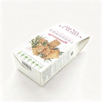 Boîte d'emballage personnalisée écologique moderne pour crackers, en carton blanc auto-élevant avec fenêtre transparente et estampage UV/à chaud