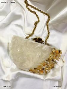 Mother of Pearl & Metal Evening Bag Lady Clutch Metal 2024 Hot Sale Wedding <b>Handbag</b> Handmade Fashionable Stylish Lady <b>Handbags</b> - Product Image 3
