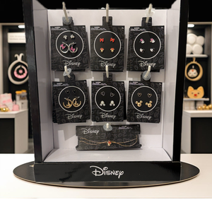Disney Licensed Alloy <b>Silver</b> Plated <b>Stud</b> Earrings for Children's-6-Pair Mickey & Minnie Cartoon Design Gift Set - Product Image 1