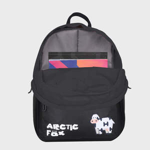 Sac à dos scolaire noir Arctic Fox Zoo pour garçons et filles - Product Image 2