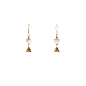Diseño de Sol Redondo Dorado Oxidado Off-White con Perla para Joyería de Boda - Product Image 3