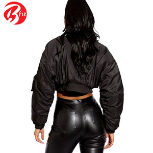 Blouson bombardier léger pour femmes printemps automne manteaux à fermeture éclair complète blouson bombardier réversible dernier style personnalisé OEM ODM pour femmes - Product Image 2