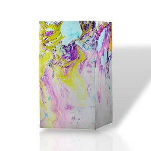 Urna de madera de mango hecha a mano Abstract Aqua Swirl Design Memorial Keepsake - Product Image 2