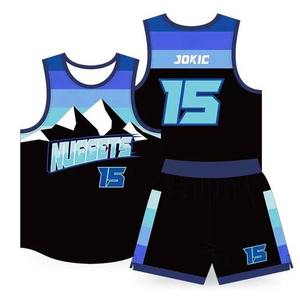 Ensemble de maillots de basket-ball de haute qualité vêtements de sport respirants uniformes de basket-ball réversible basket-ball imprimé par sublimation pour hommes - Product Image 1
