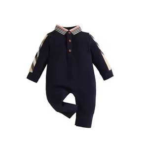 Mejor diseño de moda de alta calidad niños pequeños monos mameluco del bebé con cuello elegante - Product Image 1