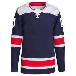 Maillot de hockey sur glace personnalisé pour hommes, haute qualité, imprimé par sublimation, nom de l'équipe, logo, respirant, anti-bactérien, protection UV 100% - Product Image 6