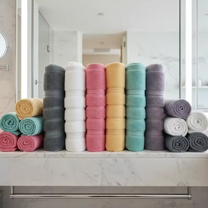 ผ้าเช็ดมือทอจากผ้าฝ้าย 100% สีพื้น รูปทรงสี่เหลี่ยมผืนผ้า เป็นมิตรกับสิ่งแวดล้อม น้ำหนักเบา แห้งเร็ว - Product Image 1