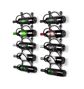 Porte-vin en métal unique support de rangement empilable pour bouteille de vin de comptoir vendeur de présentoir en métal - Product Image 2