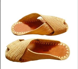 Bohemian Raffia Sandals-Zapatos de Playa Tejidos a Mano para Mujer - Product Image 1