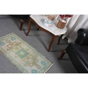 พรมขนสัตว์3.1ft สีเขียวเบจสีเขียวคลาสสิกดีไซน์ตุรกีแบบออสเตรเลียพรมในห้องนั่งเล่นงานเย็บปะทำจากน้ำยางสำหรับใช้ในห้องโถงห้องนอน - Product Image 4