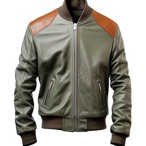 Chaquetas de lona pura estilo Vintage 100% para hombre, colores elegantes, cuello levantado, cierre de cremallera, talla XS, prendas de vestir diarias de invierno - Product Image 1