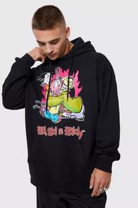 Men's 100% Cotton Acid Wash Pullover Hoodie Breathable Long Sleeve Graphic Printed Oversize Wholesale <b>Black</b> <b>Fleece</b> - Product Image 4