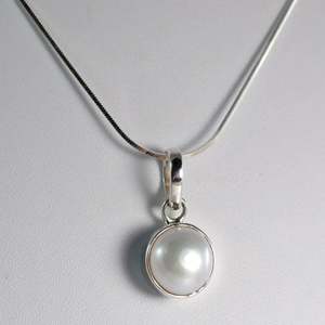Collier en perles d'eau douce, bijoux en argent sterling 925 pour femmes, cadeau de Noël, anniversaire ou Saint-Valentin pour femme - Product Image 2