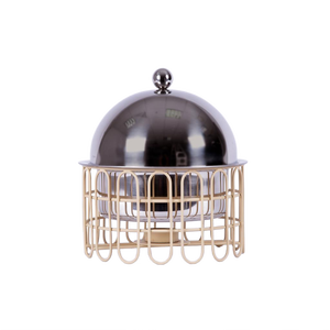 Support métallique doré personnalisé de haute qualité Couvercle de casserole classique attrayant Chauffe-plats Batterie de cuisine de haute qualité Ensembles de casseroles - Product Image 3