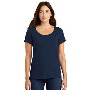 Camiseta blanca de manga corta con cuello redondo orgánico de alta calidad para mujer - Product Image 6