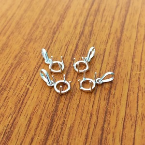 2025 925แท้เงินสเตอร์ลิงกลม6มม. ง่ามจี้เปล่าแบบเรียบการตั้งค่าง่ามเงินแบบ DIY ผู้จัดจำหน่ายเครื่องประดับหินตั้งค่า - Product Image 4