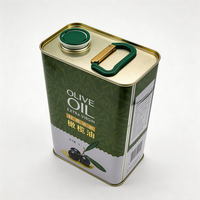 Boîte en fer blanc rectangulaire personnalisée pour huile d'olive 1L/5L, qualité alimentaire, certifiée ISO9001, avec impression