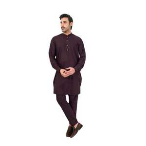 Tela de poliéster/algodón para hombre, estilo islámico informal, largo verano, Shalwar Kameez, transpirable, precios razonables - Product Image 1