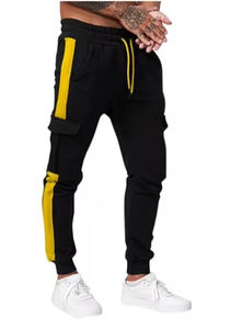 Pantalones de chándal de algodón 100% de alta calidad para hombre, pantalón informal ligero de gran tamaño con parte superior de lana con patrón recto de cintura media - Product Image 3